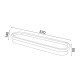 ^CEILING LIGHTING LED 36W DIM 3000K 2700LM SOLO METAL WHITE IP20 57X14X6CM BR20LEDC57WHD