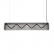 ^ PENDANT LUMINAIRE LED 11W 3000K 1180LM METAL BLACK 8,5Χ80ΧΗ110CM OFIS DCR39211