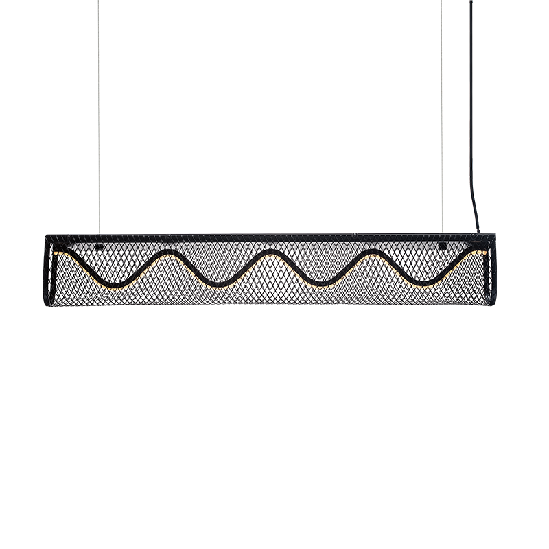 ^ PENDANT LUMINAIRE LED 11W 3000K 1180LM METAL BLACK 8,5Χ80ΧΗ110CM OFIS DCR39211