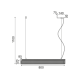 ^ PENDANT LUMINAIRE LED 11W 3000K 1180LM METAL BLACK 8,5Χ80ΧΗ110CM OFIS DCR39211