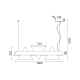 ^ PENDANT LUMINAIRE LED 18W 3000K 1960LM METAL BLACK+ACRYLIC 7,5X100XH120CM ARMSTRONG DCR39215
