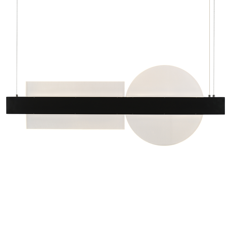 ^ PENDANT LUMINAIRE LED 20W 3000K 2150LM METAL BLACK+ACRYLIC 7,5X100XH120CM EARTH DCR39214