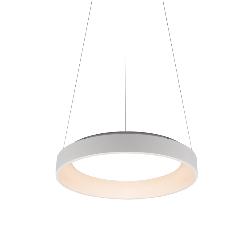 ^PENDANT LIGHTING LED 80W 3000K 4100LM WHITE METALLIC D78XH120CM APOLLO BR81LEDP78WH
