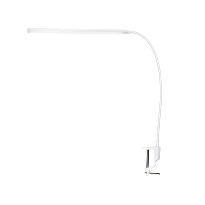 LED DESK LAMP 5W 4000K TOUCH WHITE WITH SPIRAL+CLAMP 230V Η85,5CMmax DELGADO 16055LEDWHC