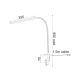 LED DESK LAMP 5W 4000K TOUCH WHITE WITH SPIRAL+CLAMP 230V Η85,5CMmax DELGADO 16055LEDWHC