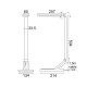 DESK LAMP LED 10W 800LM FRITZ BLACK CCT+DIMMABLE+TOUCH SWITCH+USB CHARGER SF20203LEDBK