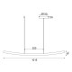 ^PENDANT LUMINAIRE LED 20W 3000K 1400LM NAAVA WHITE ALUMINUM IP20 102X15X110CM YL1721LEDPWH