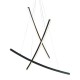^PENDANT LUMINAIRE LED 60W 3000K 4200LM NAAVA BLACK ALUMINUM IP20 102X15X110CM YL1723LEDPBK