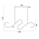 ^PENDANT LUMINAIRE LED 27W 3000K 1890LM CALISTA WHITE ALUMINUM IP20 110X6XH175CM YL1809LEDPWH