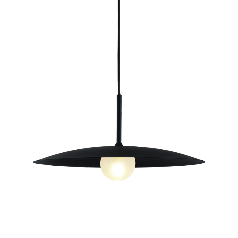 ^PENDANT L/F 1xG9 AFINAR BLACK METAL + FROSTED GLASS  Φ40Χ120CM OD94451PB