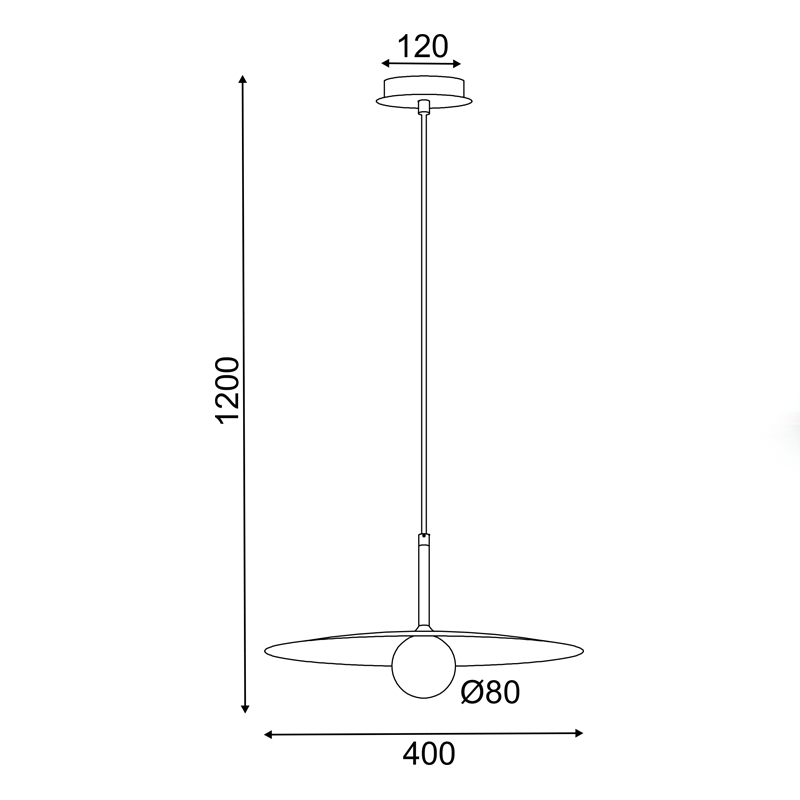 ^PENDANT L/F 1xG9 AFINAR BLACK METAL + FROSTED GLASS  Φ40Χ120CM OD94451PB