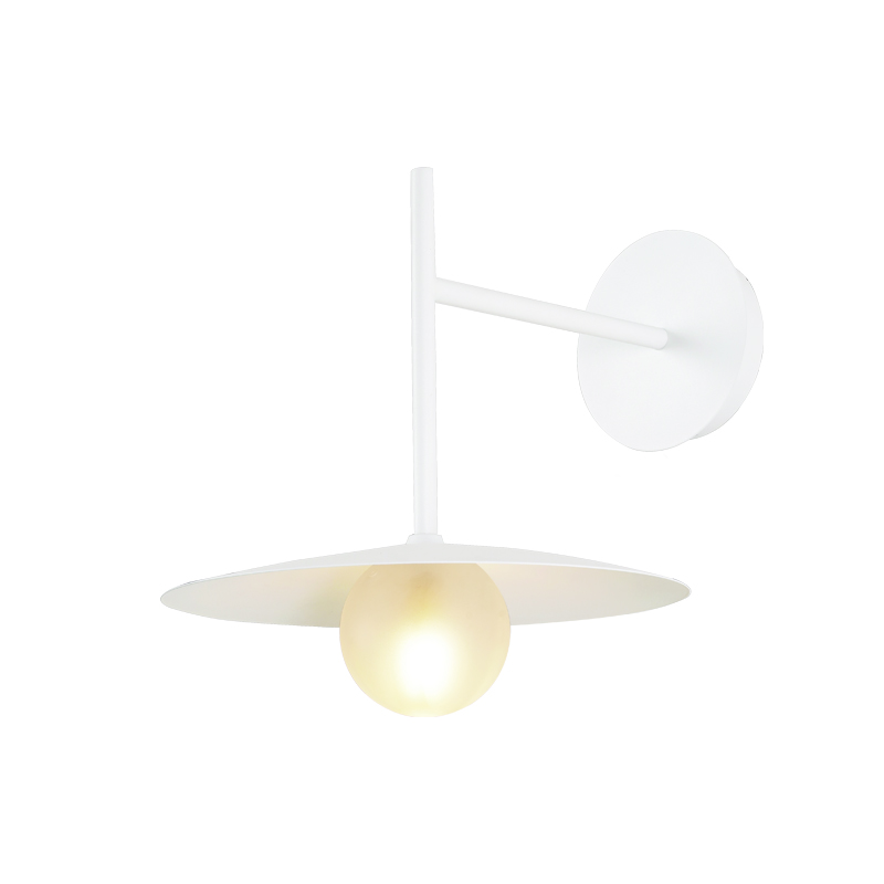 ^WALL L/F 1xG9 AFINAR METAL WHITE + FROSTED GLASS 25Χ28Χ32CM OD94451WW