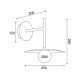 ^WALL L/F 1xG9 AFINAR METAL WHITE + FROSTED GLASS 25Χ28Χ32CM OD94451WW