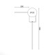^WALL L/F 1xG9 CYCLOPS BLACK METAL+ WHITE GLASS 30Χ17Χ85CM OD94581WLB
