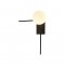 ^WALL L/F 1xG9 CYCLOPS BLACK METAL+ WHITE GLASS 30Χ17Χ37CM OD94581WSB