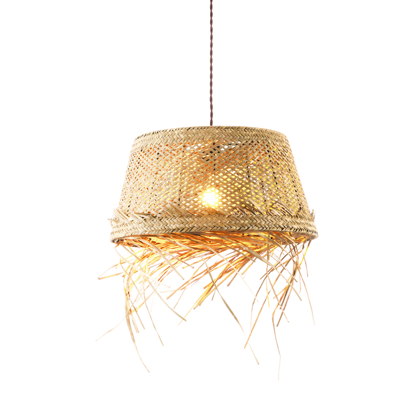 ^PENDANT L/F 1xE27 ANDROS GRASS RATTAN Φ40Χ120CM OD94891PG