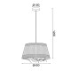 ^PENDANT L/F 1xE27 ANDROS GRASS RATTAN Φ40Χ120CM OD94891PG