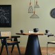^PENDANT L/F  1xGU10 TORNADE  METAL BLACK + WOOD Φ18Χ120CM OD9532PB