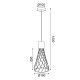 ^PENDANT L/F  1xGU10 TORNADE  METAL BLACK + WOOD Φ18Χ120CM OD9532PB