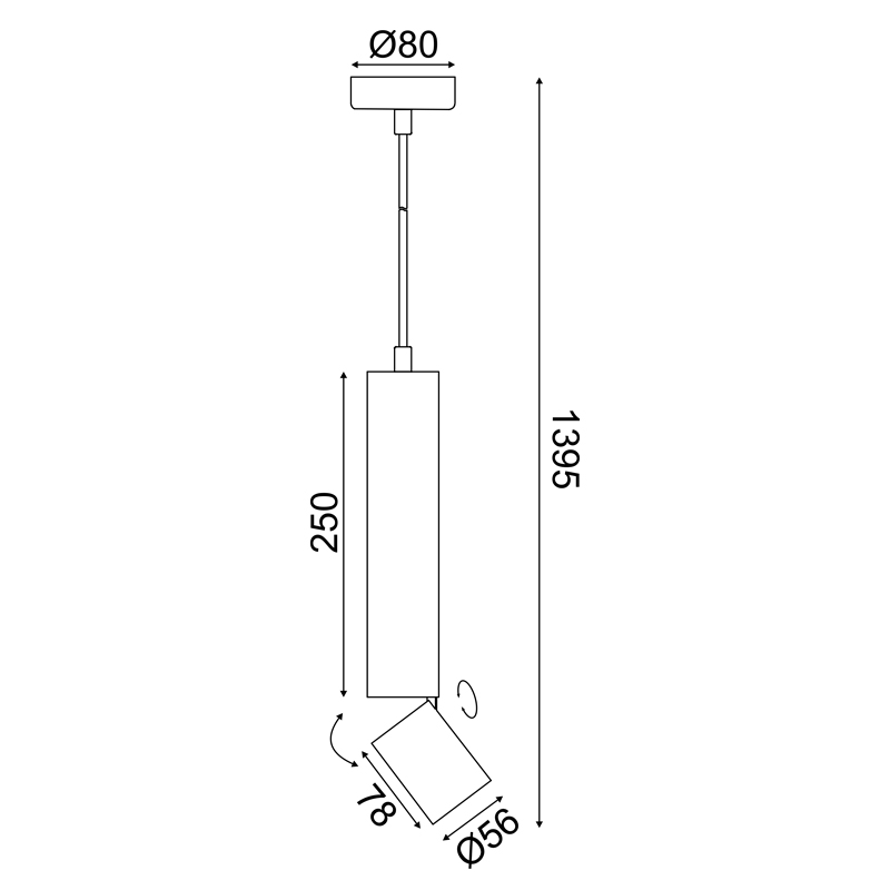 ^PENDANT Φ/Σ 1XGU10 BABEL BLACK ΜΕΤ/ΚΟ IP20 D5,6XD8XH140CM RA3551PBK