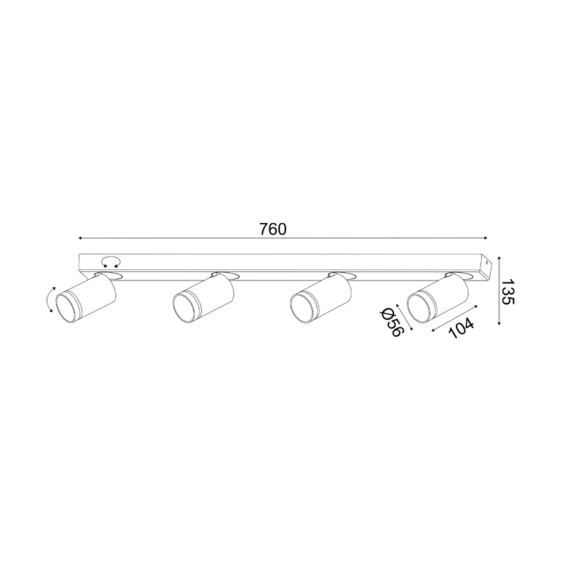 ^WALL MOUNTED LIGHTING 4XGU10 DIVINO GREY ALUMINUM IP20 76X7X13,5CM RA3634SGY ^WALL MOUNTED LIGHTING 4XGU10 DIVINO GREY ALUMINUM IP20 76X7X13,5CM RA3634SGY
