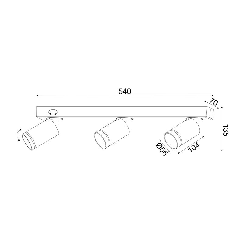 ^WALL MOUNTED LIGHTING 3XGU10 DIVINO WHITE ALUMINUM IP20 54X7X13,5CM RA3633SWH ^WALL MOUNTED LIGHTING 3XGU10 DIVINO WHITE ALUMINUM IP20 54X7X13,5CM RA3633SWH