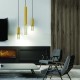 ^PENDANT LUMINAIRE 1XGU10 DOHA GOLD METAL IP20 D6XD8XH150CM YL22291PSG
