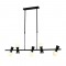 ^PENDANT L/F 5xG9+5xGU10 KIMOLOS BLACK METAL + WHITE GLASS 120Χ26Χ120CM OD94205PB