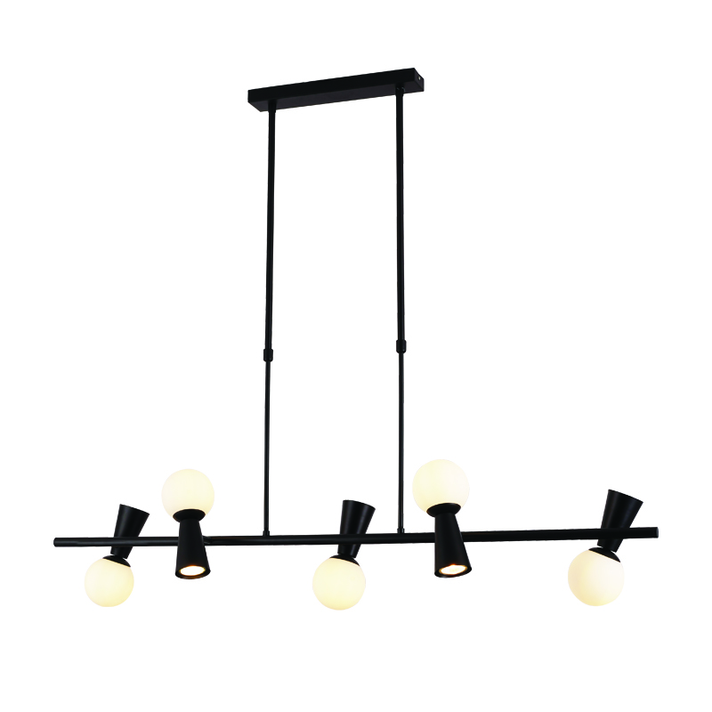 ^PENDANT L/F 5xG9+5xGU10 KIMOLOS BLACK METAL + WHITE GLASS 120Χ26Χ120CM OD94205PB ^PENDANT L/F 5xG9+5xGU10 KIMOLOS BLACK METAL + WHITE GLASS 120Χ26Χ120CM OD94205PB