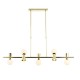 ^PENDANT L/F 5xG9+5xGU10 KIMOLOS GOLD METAL + WHITE GLASS 120Χ26Χ120CM OD94205PG