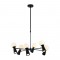 ^PENDANT L/F 6xG9+6xGU10 KIMOLOS BLACK METAL + WHITE GLASS Φ72Χ120CM OD94206PB