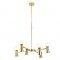 ^PENDANT L/F 6xG9+6xGU10 KIMOLOS GOLD METAL + WHITE GLASS Φ72Χ120CM OD94206PG