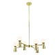 ^PENDANT L/F 6xG9+6xGU10 KIMOLOS GOLD METAL + WHITE GLASS Φ72Χ120CM OD94206PG