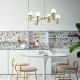 ^PENDANT L/F 6xG9+6xGU10 KIMOLOS GOLD METAL + WHITE GLASS Φ72Χ120CM OD94206PG