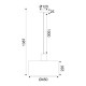 ^PENDANT LIGHTING 1ΧΕ27 CHIOS CREAM FABRIC+WOOD D45XH140CM TF20861PC