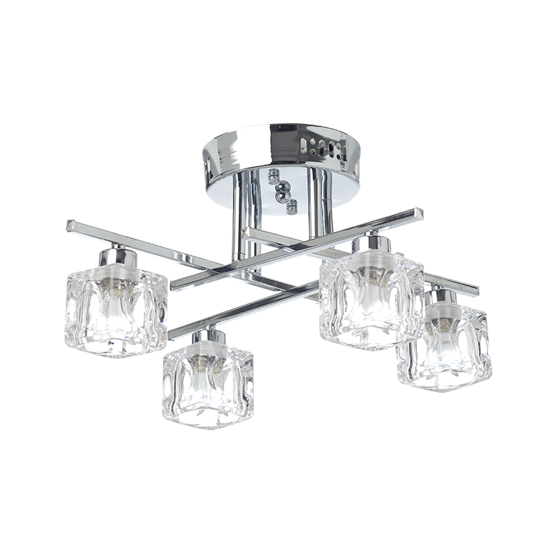 CEILING 4ΧG9 CLEAR GLASS+CHROME MARTINI AD00714
