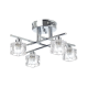 CEILING 4ΧG9 CLEAR GLASS+CHROME MARTINI AD00714