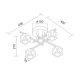 CEILING 4ΧG9 CLEAR GLASS+CHROME MARTINI AD00714