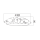 CEILING GLASS+CRYSTAL D30CM 2ΧΕ27 ANYA AD998051