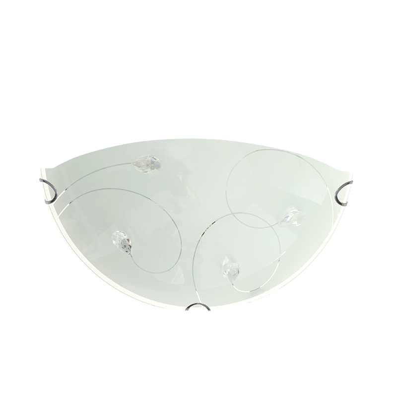 CEILING GLASS+CRYSTAL D30CM 2ΧΕ27 ANYA AD998050