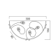 CEILING GLASS+CRYSTAL D30CM 2ΧΕ27 ANYA AD998050