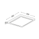 CEILING LAMP SQUARE D30CM 2XE27 INDIANA DL461S