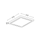 CEILING SQUARE D37,5CM 3XE27 INDIANA DL461M