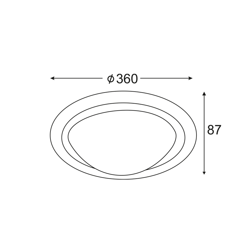 CEILING LAMP ROUND D36CM 2XE27 VALLETTA DL250L