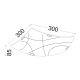 CEILING SQUARE LAMP D30CM 2XE27 LOCRIS DL186I