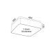 ^CEILING LUMINAIRE LED 40W 3200LM 3000K BLACK METAL 48X48XH13CM EMERY V28LEDC48BK