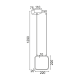 ^PENDANT LUMINAIRE LED 9W 3000K 870LM WHITE METAL 22X11XH129CM SYMETRIA V30LEDP22WH