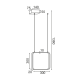 ^PENDANT LUMINAIRE LED 14W 3000K 1330LM WHITE METAL 30X14XH136CM SYMETRIA V30LEDP30WH