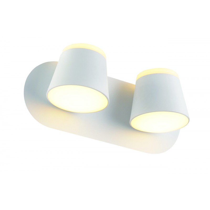 ^WALL MOUNTED LUMINAIRE LED 16W 3000K 1280LM WHITE METAL 27X12X11CM LUCIDO V83LEDW27WH