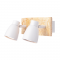 ^ PHASING OUT WALL MOUNTED LUMINAIRE 2ΧGU10 METALLIC WHITE+WOOD 12,4X24X8,7CM MIYAGI GN542CWW